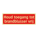 Houd toegang tot brandblusser vrij