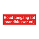 Houd toegang tot brandblusser vrij