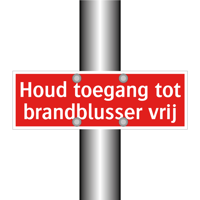 Houd toegang tot brandblusser vrij