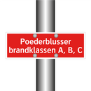 Poederblusser brandklassen A, B, C