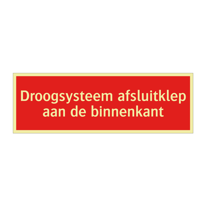 Droogsysteem afsluitklep aan de binnenkant
