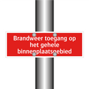 Brandweer toegang op het gehele binnenplaatsgebied