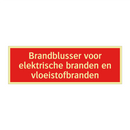 Brandblusser voor elektrische branden en vloeistofbranden