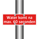 Water komt na max. 60 seconden