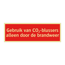 Gebruik van CO₂-blussers alleen door de brandweer