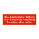 Kooldioxideblusser Gebruik voor: Elektrische installaties Brandbare /.../