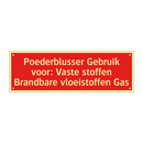 Poederblusser Gebruik voor: Vaste stoffen Brandbare vloeistoffen /.../
