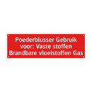 Poederblusser Gebruik voor: Vaste stoffen Brandbare vloeistoffen /.../
