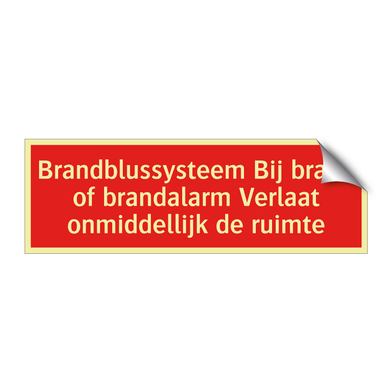 Brandblussysteem Bij brand of brandalarm Verlaat onmiddellijk /.../