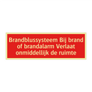 Brandblussysteem Bij brand of brandalarm Verlaat onmiddellijk /.../