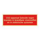 CO2-apparaat Gebruikt tegen branden in brandbare vloeistoffen /.../