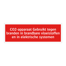 CO2-apparaat Gebruikt tegen branden in brandbare vloeistoffen /.../