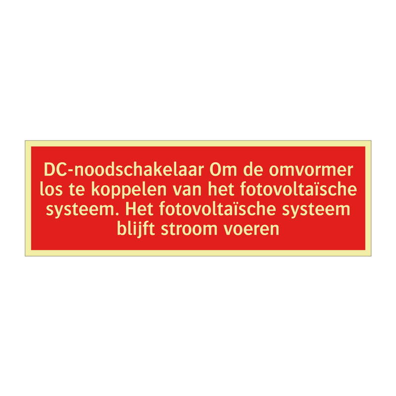 DC-noodschakelaar Om de omvormer los te koppelen van het fotovoltaïsche /.../
