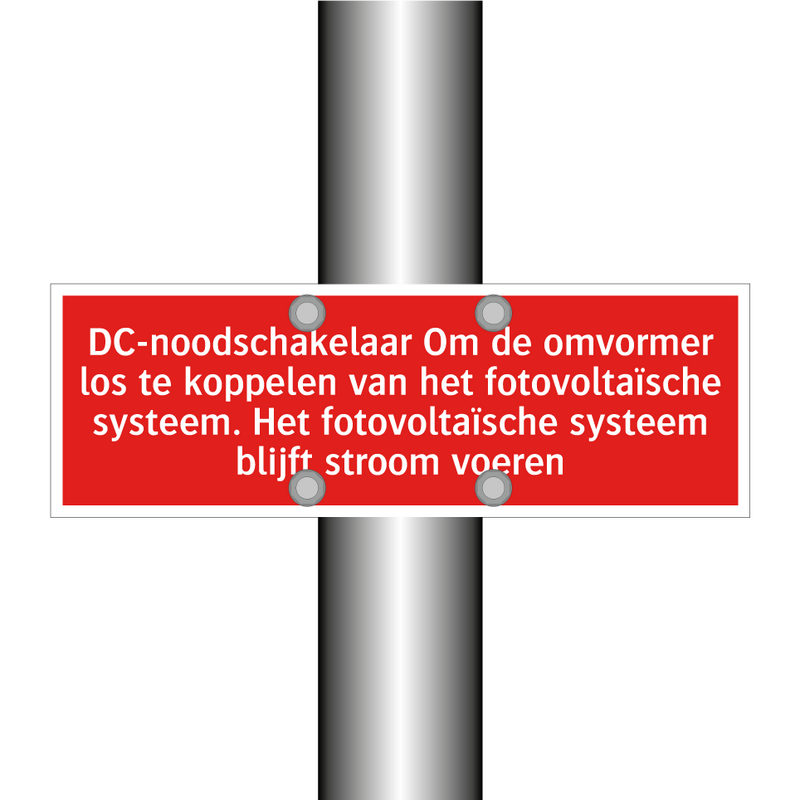 DC-noodschakelaar Om de omvormer los te koppelen van het fotovoltaïsche /.../