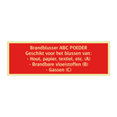 Brandblusser ABC POEDER Geschikt voor het blussen van: -Hout, /.../