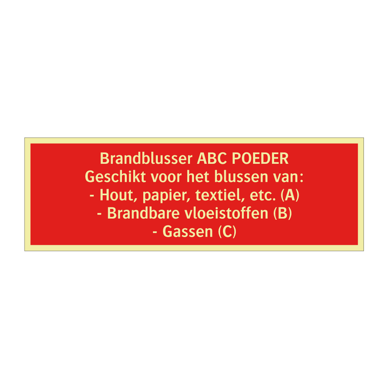 Brandblusser ABC POEDER Geschikt voor het blussen van: -Hout, /.../
