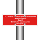 CO₂ - blusser Geschikt voor het blussen van: - Vloeistoffen /.../