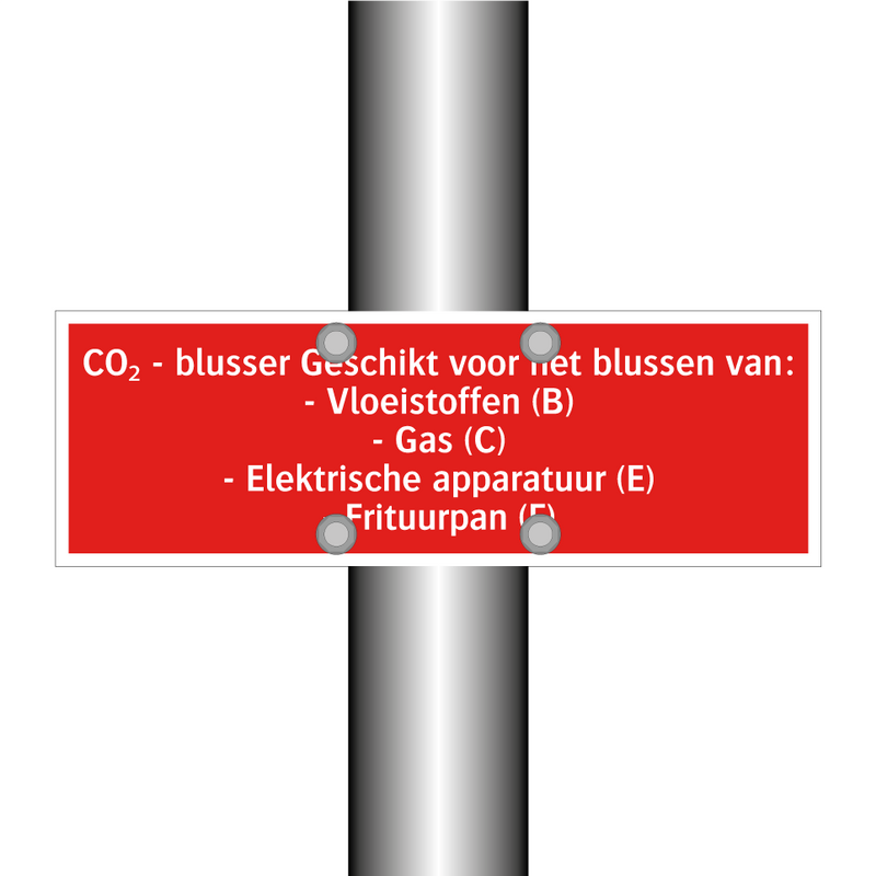 CO₂ - blusser Geschikt voor het blussen van: - Vloeistoffen /.../