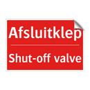 Afsluitklep - Shut-off valve