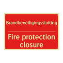 Brandbeveiligingssluiting - Fire protection closure