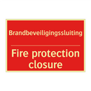 Brandbeveiligingssluiting - Fire protection closure