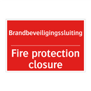 Brandbeveiligingssluiting - Fire protection closure