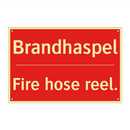 Brandhaspel - Fire hose reel.