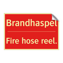 Brandhaspel - Fire hose reel.