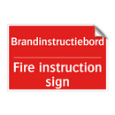 Brandinstructiebord - Fire instruction sign