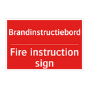 Brandinstructiebord - Fire instruction sign