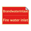 Brandwaterinlaat - Fire water inlet