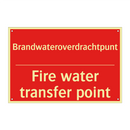 Brandwateroverdrachtpunt - Fire water transfer point