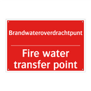 Brandwateroverdrachtpunt - Fire water transfer point