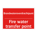 Brandwateroverdrachtpunt - Fire water transfer point