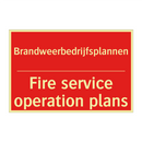 Brandweerbedrijfsplannen - Fire service operation plans