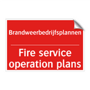 Brandweerbedrijfsplannen - Fire service operation plans