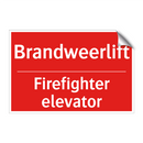 Brandweerlift - Firefighter elevator