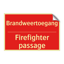 Brandweertoegang - Firefighter passage