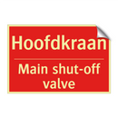 Hoofdkraan - Main shut-off valve