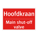 Hoofdkraan - Main shut-off valve