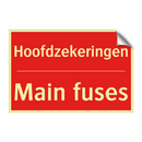 Hoofdzekeringen - Main fuses