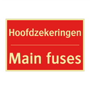 Hoofdzekeringen - Main fuses