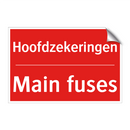 Hoofdzekeringen - Main fuses