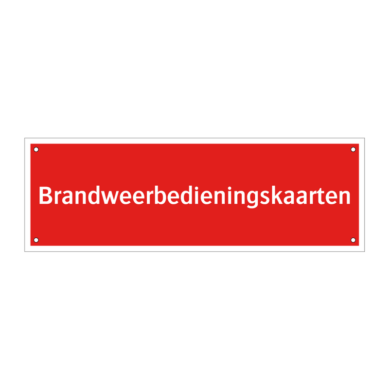 Brandweerbedieningskaarten