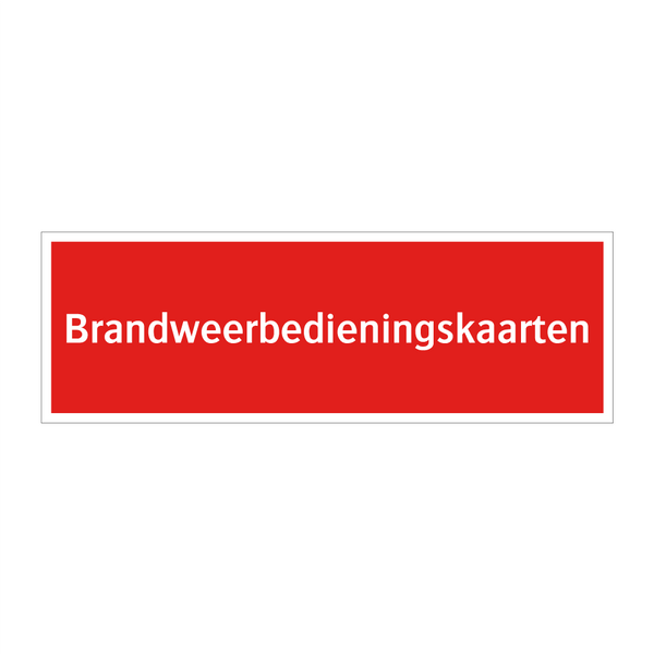 Brandweerbedieningskaarten