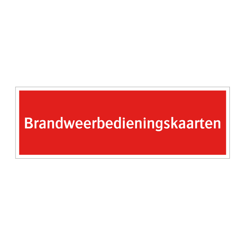 Brandweerbedieningskaarten
