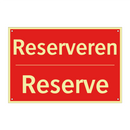 Reserveren - Reserve