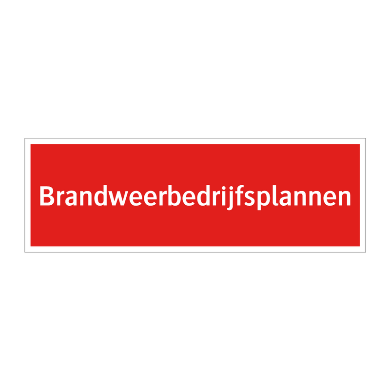 Brandweerbedrijfsplannen