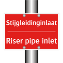 Stijgleidinginlaat - Riser pipe inlet