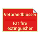 Vetbrandblusser - Fat fire extinguisher